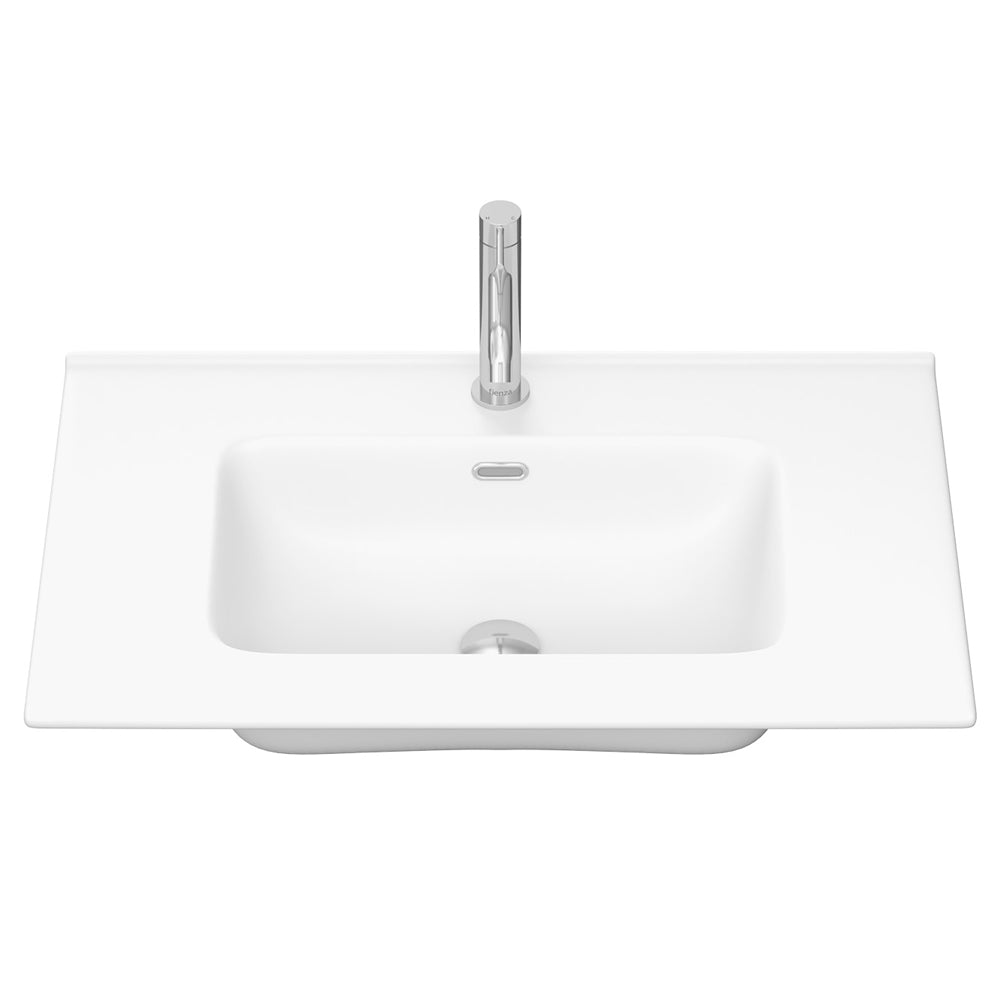 Joli Matte White Full Depth Ceramic Basin-Top 750 - 1 Tap Hole