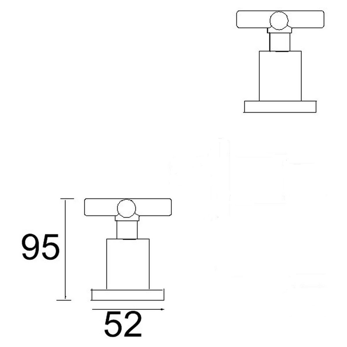 Waterpoint Wall Top Assemblies - Brushed Nickel Plating