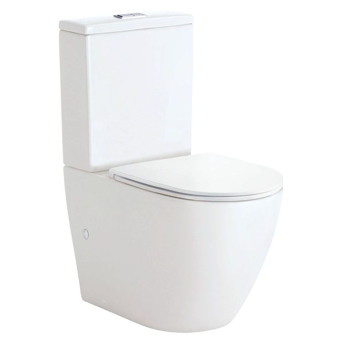 Fienza Koko Tornado Flush Back-to-Wall Toilet Suite, Slim Seat