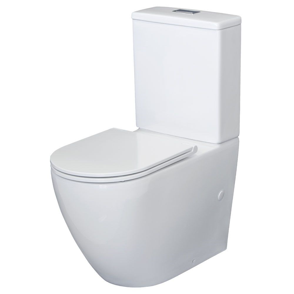 Alix Back-to-Wall Toilet Suite, Slim Seat, P-Trap