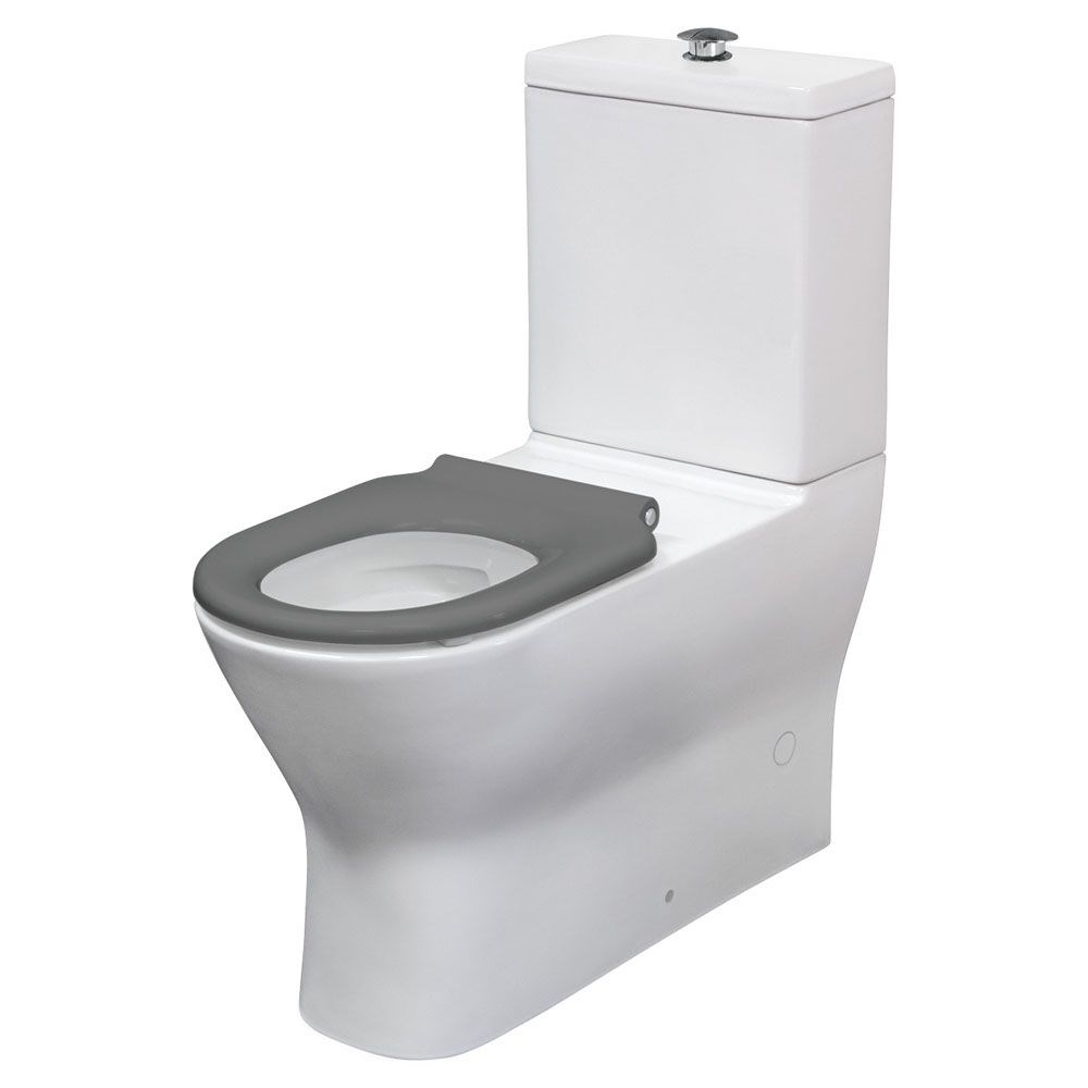 Fienza Delta Care Back-to-Wall Toilet Suite, Grey Seat