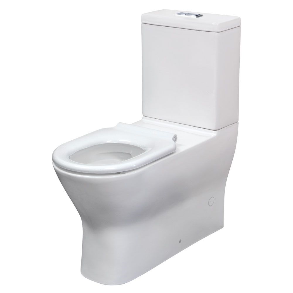Fienza Delta Care Back-to-Wall Toilet Suite, Slim Buttons