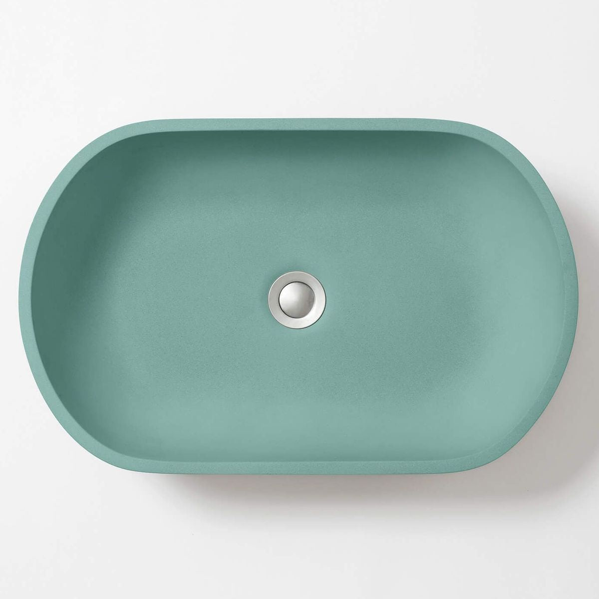 Kaarla Oval Concrete Vessel Basin - Aqua