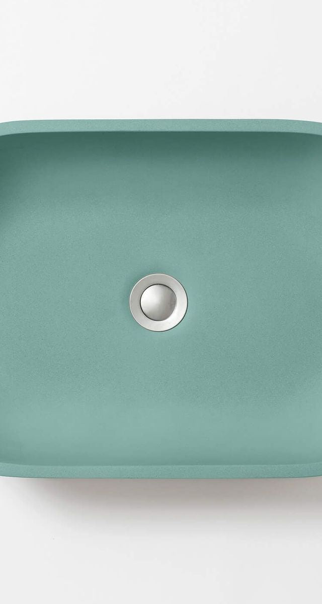 Kaarla Oval Concrete Wall Mount Basin - Aqua