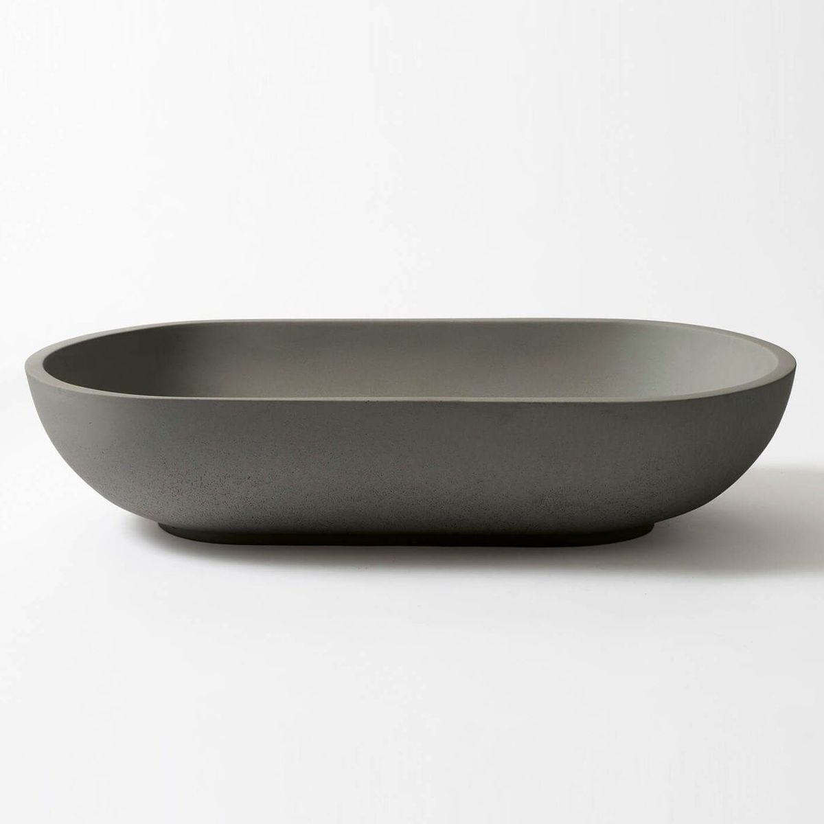 Kaarla Oval Concrete Vessel Basin - Dark Grey