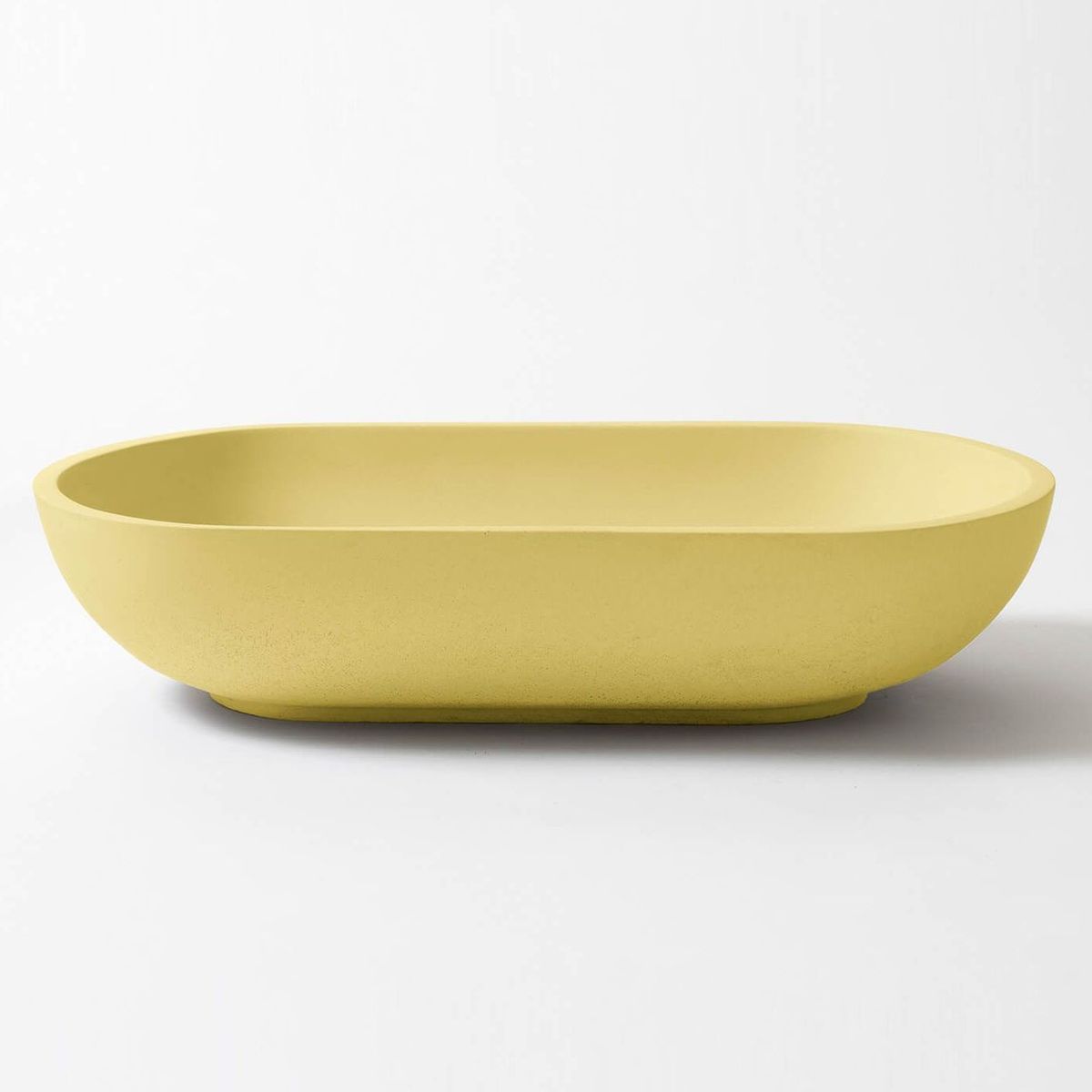 Kaarla Oval Concrete Vessel Basin - Lemon
