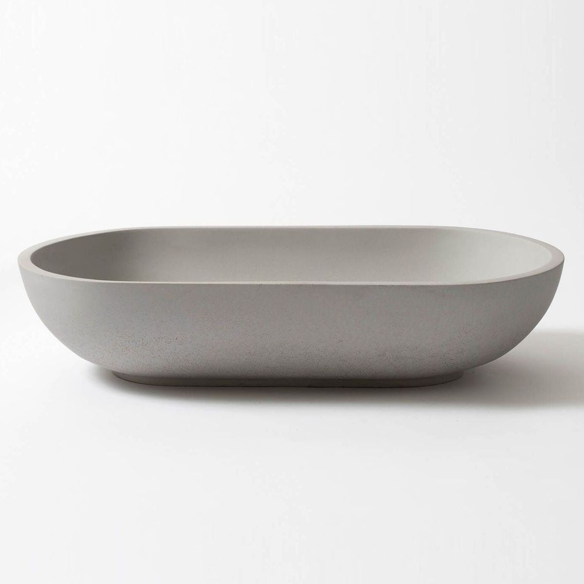 Kaarla Oval Concrete Vessel Basin - Light Grey
