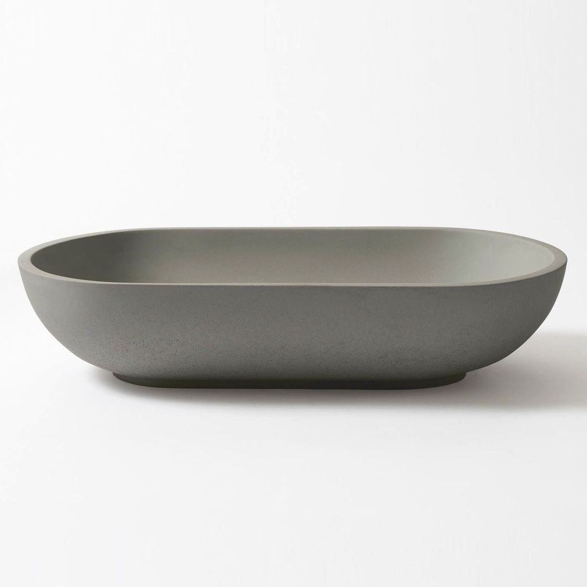 Kaarla Oval Concrete Wall Mount Basin - Mid Grey