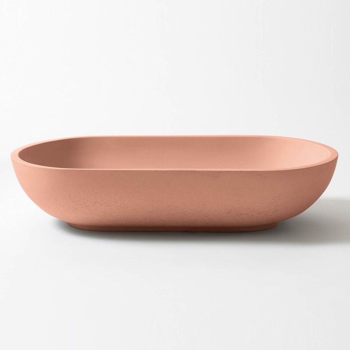 Kaarla Oval Concrete Vessel Basin - Rose