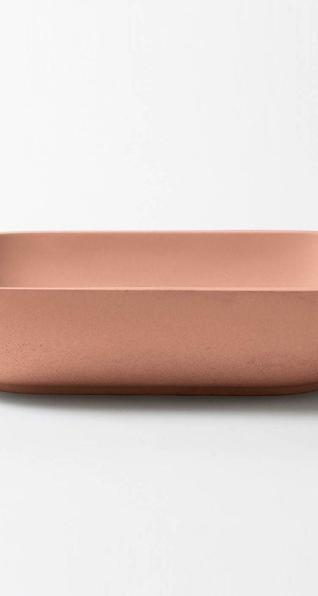 Kaarla Oval Concrete Wall Mount Basin - Rose