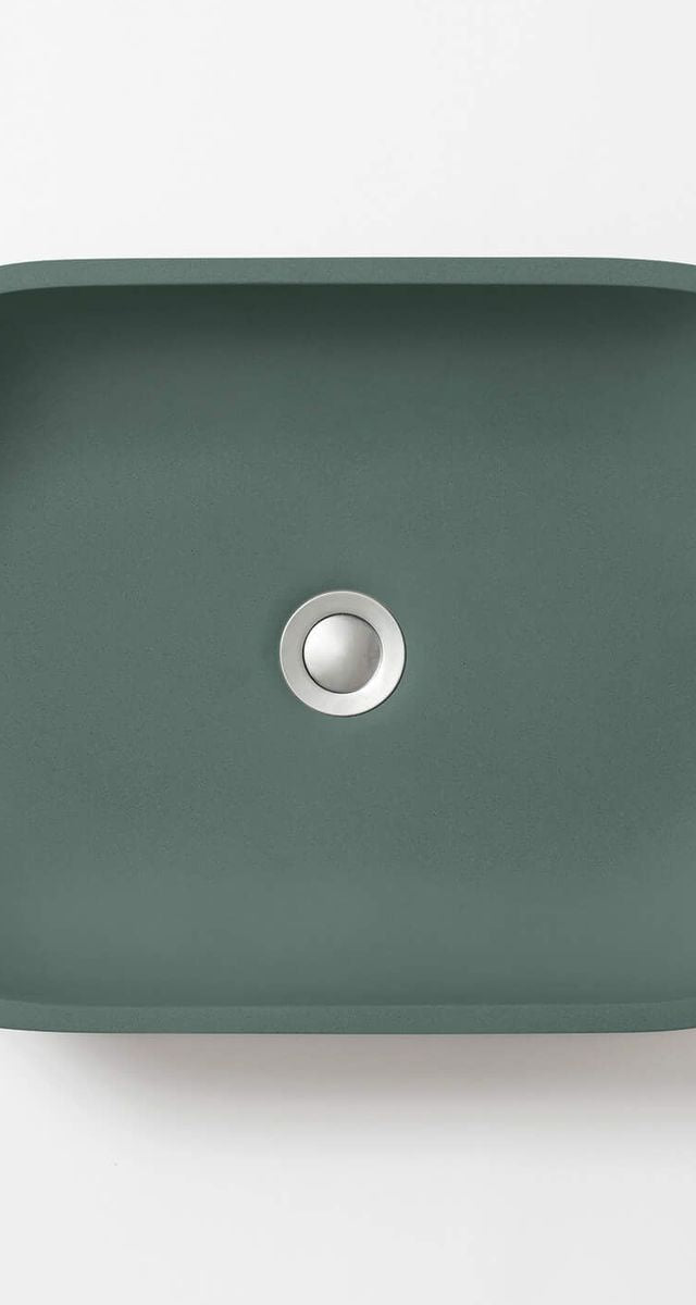 Kaarla Oval Concrete Wall Mount Basin - Teal