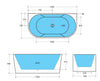 Soothe 1500mm Back to Wall Freestanding Bath