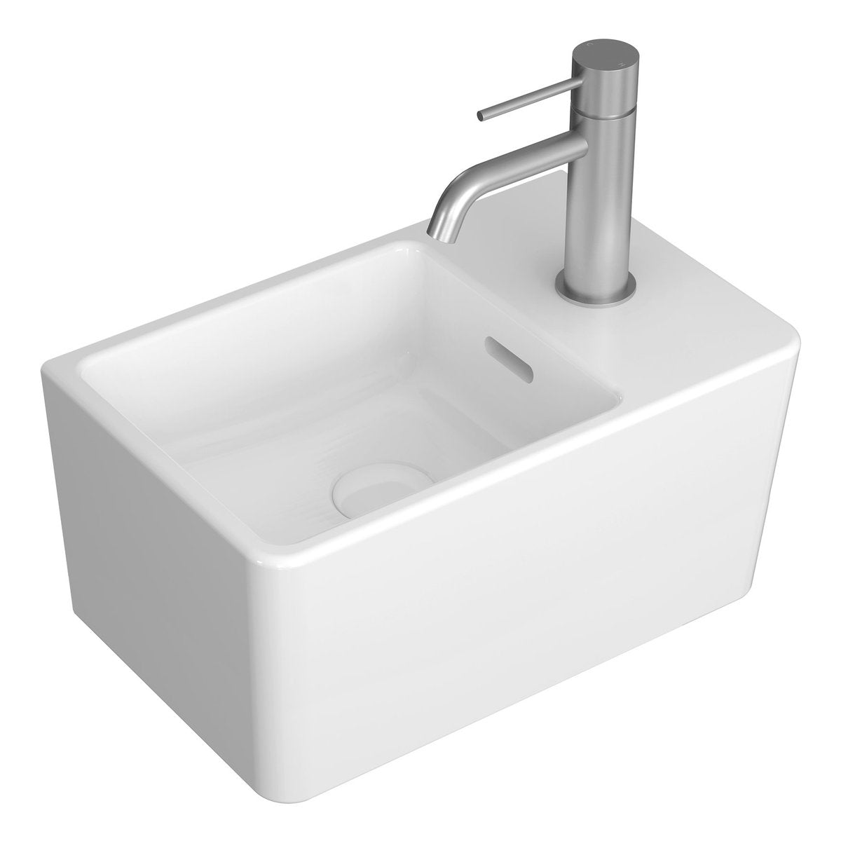 Seima Kyra 404 Ceramic Basin - White Gloss, 1 Taphole