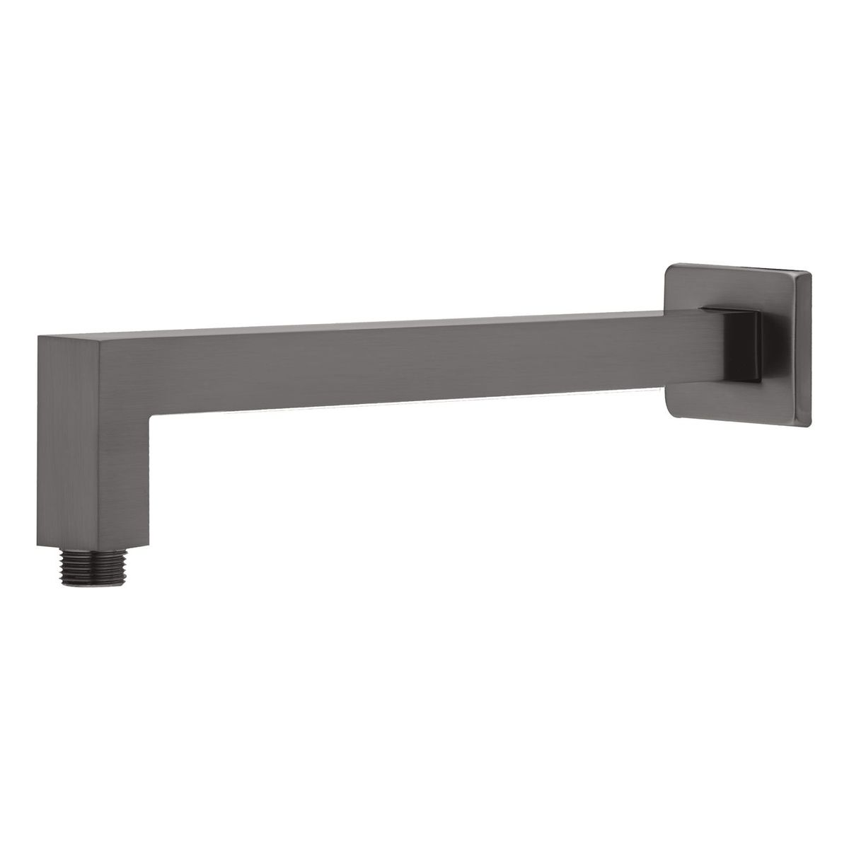 Lexi Shower Arm 400mm Square - Brushed Carbon