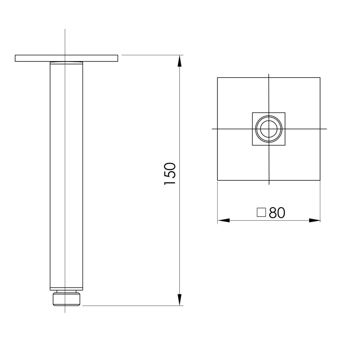 Lexi Ceiling Arm 150mm