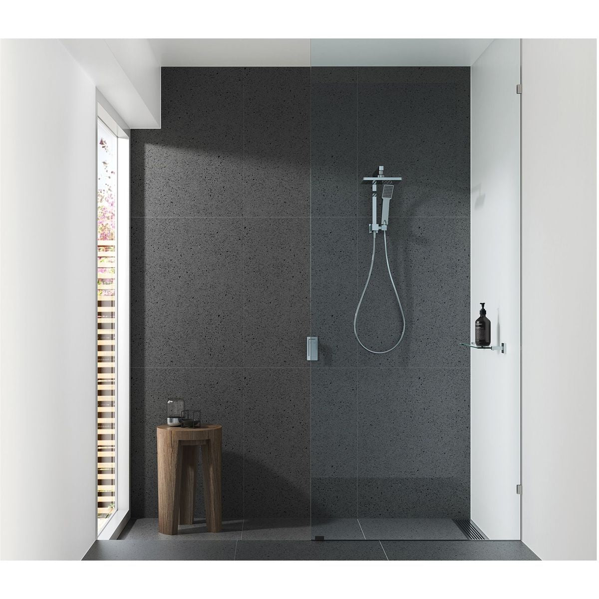 Lexi Compact Twin Shower - Chrome