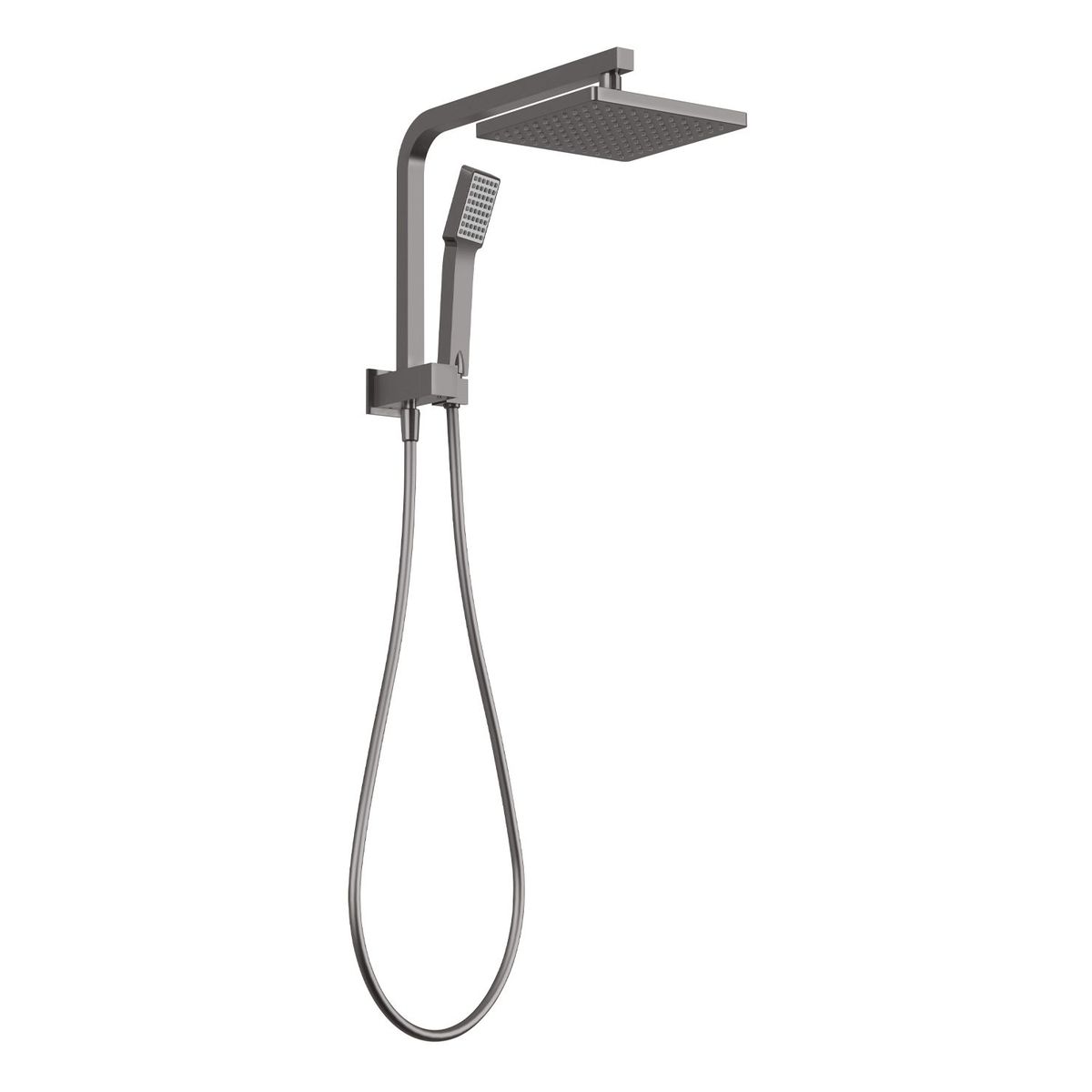 Lexi Compact Twin Shower - Brushed Carbon