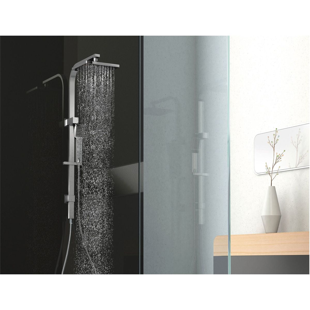Lexi Twin Shower - Chrome