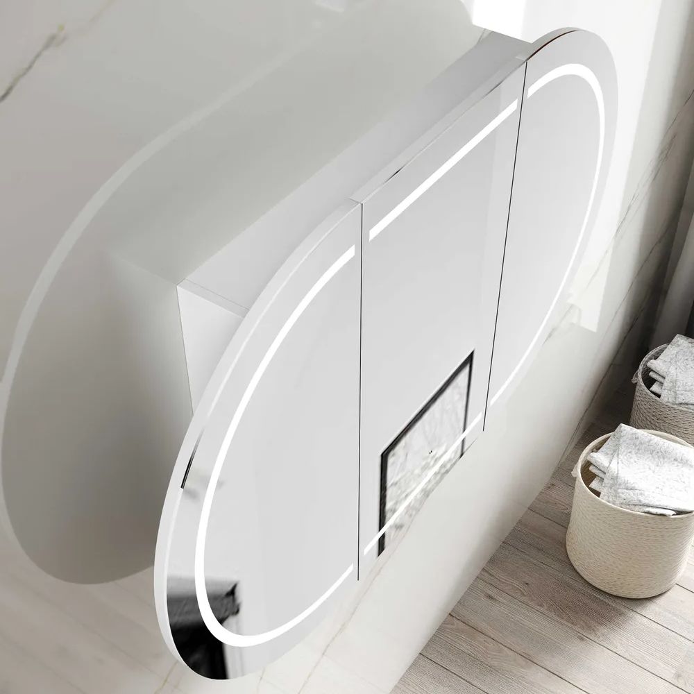 Bondi 1800mm Shaving Cabinet - Matte White