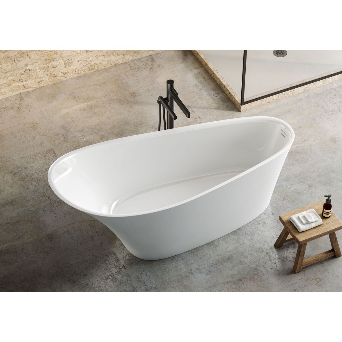 Victoria + Albert Ledro Bath, Gloss White