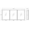Moonlight 1500mm LED Shaving Cabinet - 2 Doors