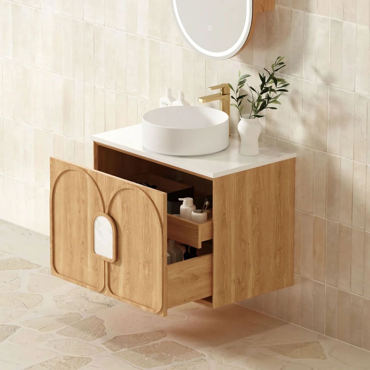 Laguna Natural American Oak 600X460 Vanity