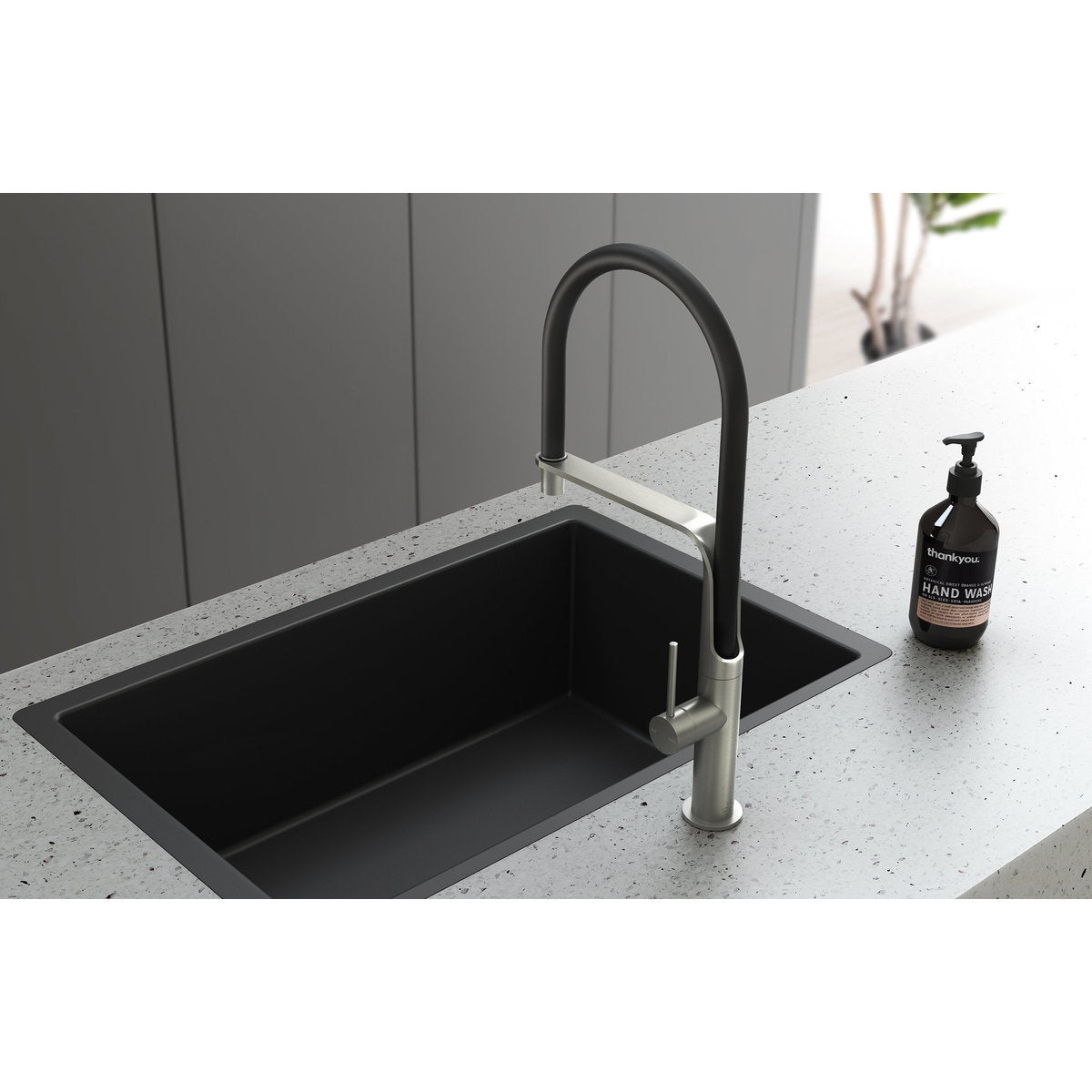 Phoenix Vido Flexible Hose Sink Mixer, Lead Free, Brushed Nickel