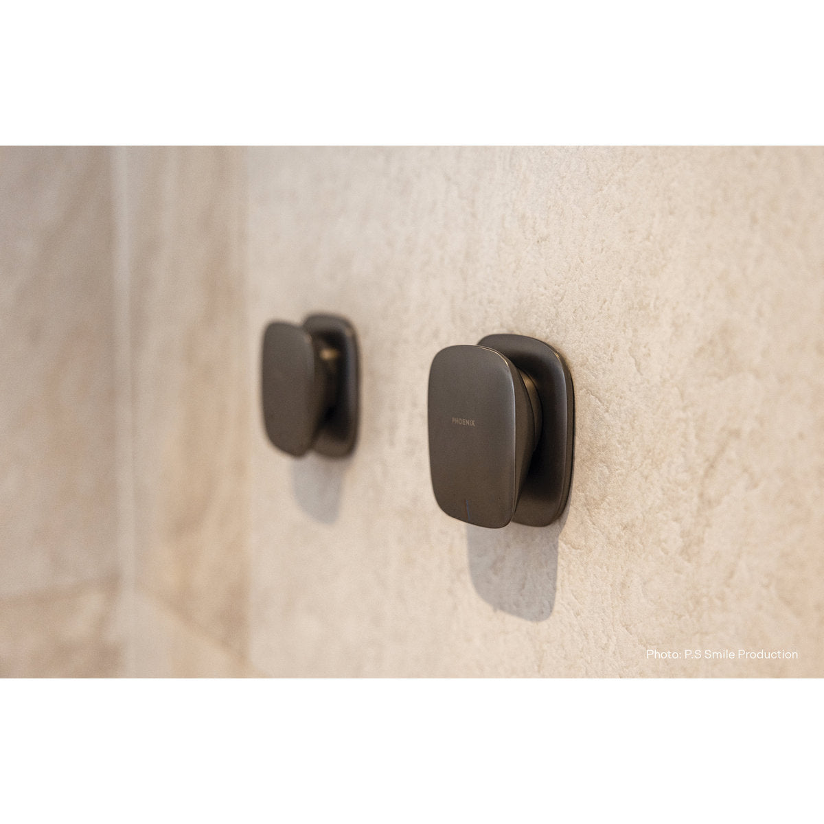 Phoenix Nuage Shower/Wall Mixer, Lead Free, Brushed Carbon