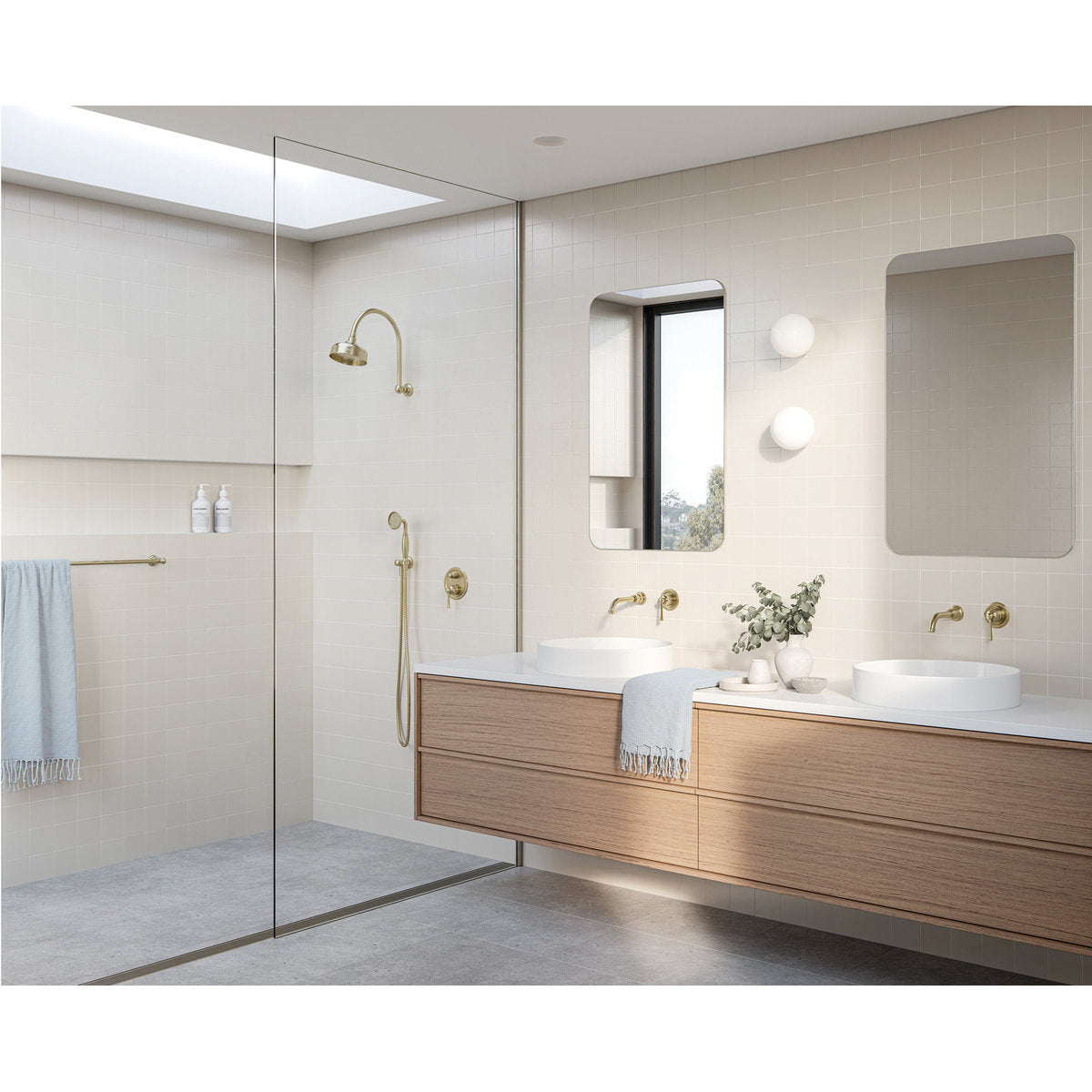 Phoenix Cromford SwitchMix Shower/Wall Mixer (Fit-Off Kit Only), Lead Free, Brushed Gold