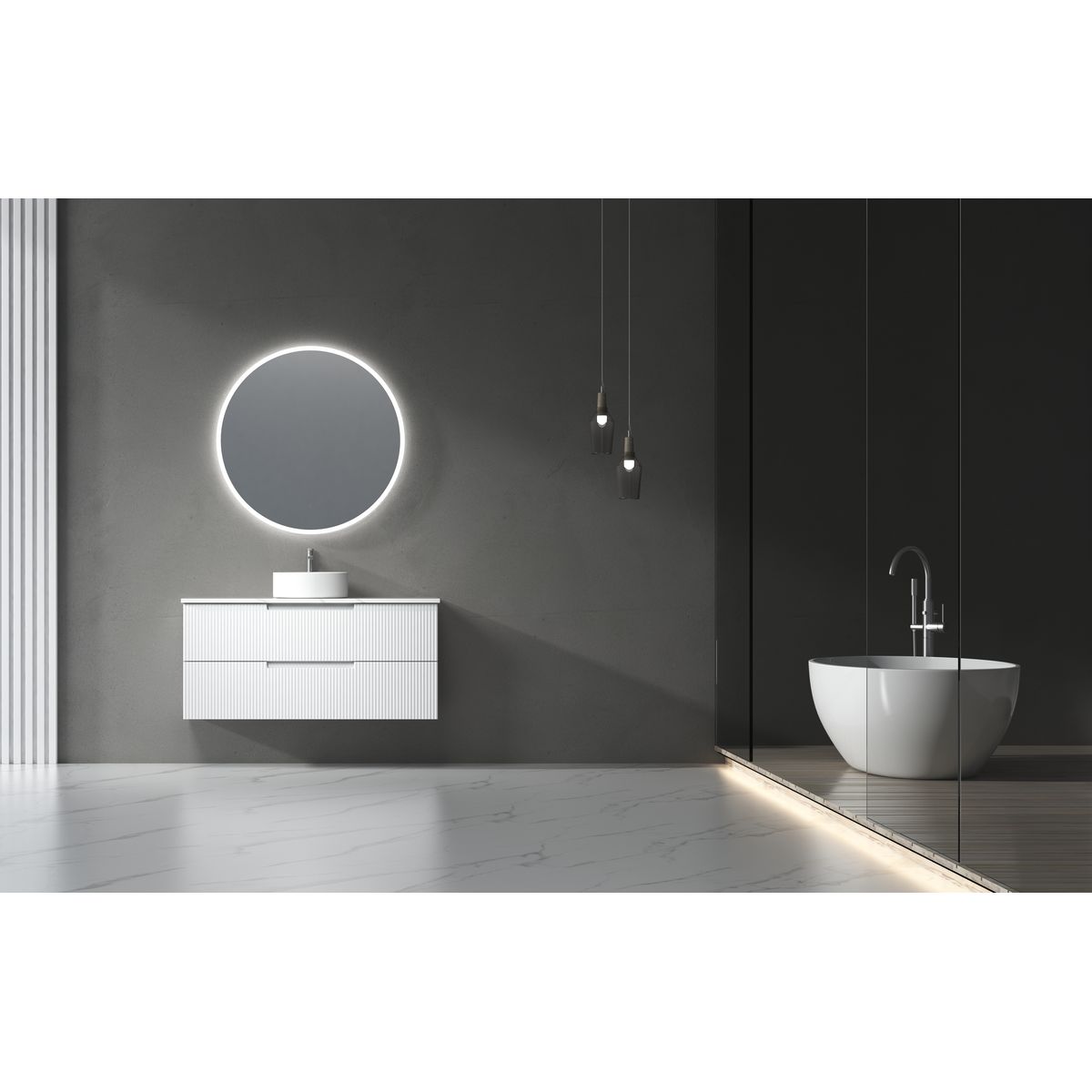 Windsor Round LED Mirror 700x700x30mm - Frameless