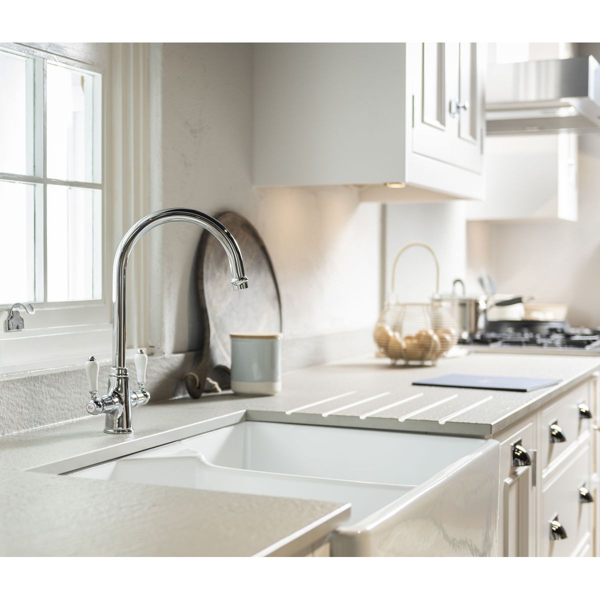 Ludlow Double Sink Mixer - Chrome