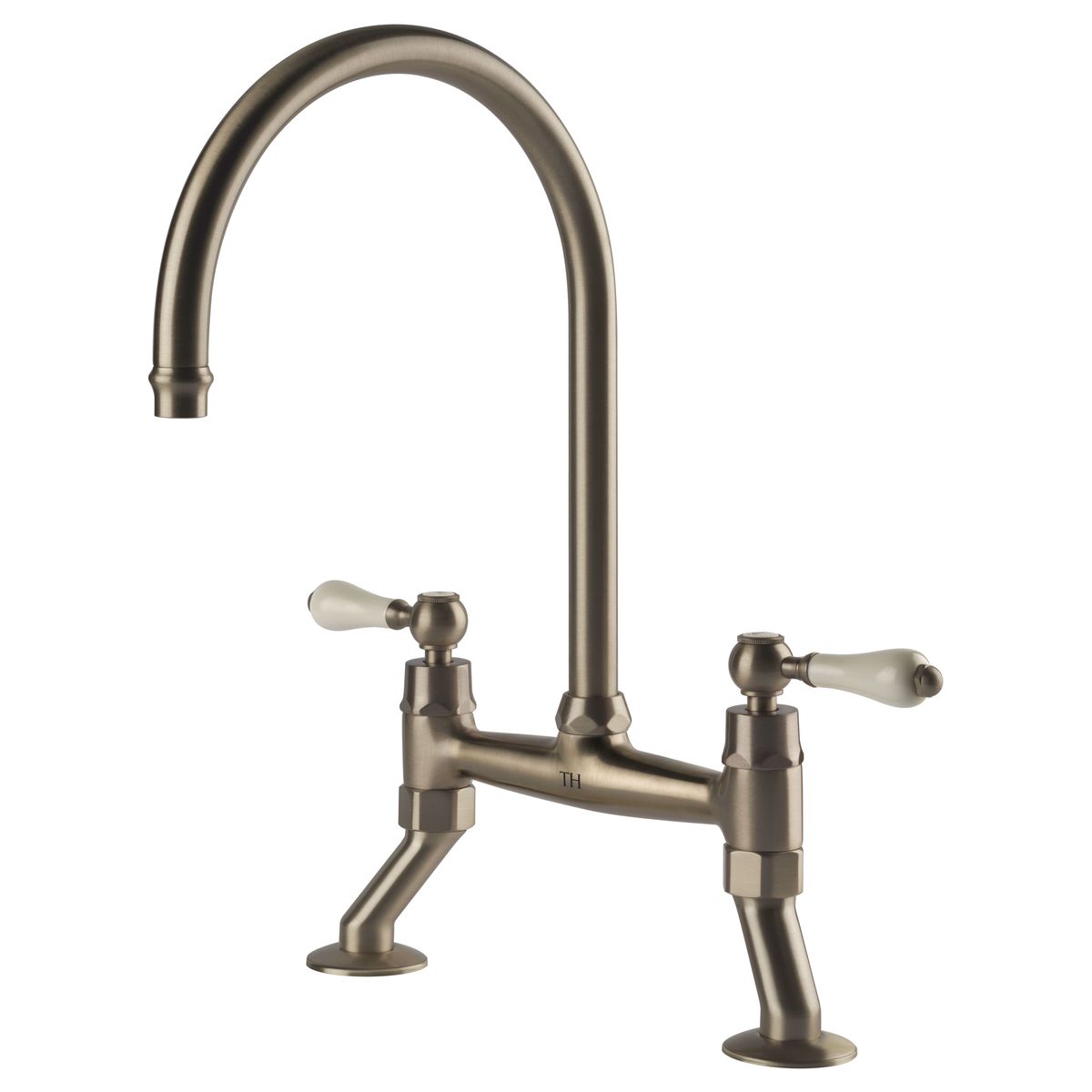 Ludlow Bridge Sink Mixer - Brushed Nickel