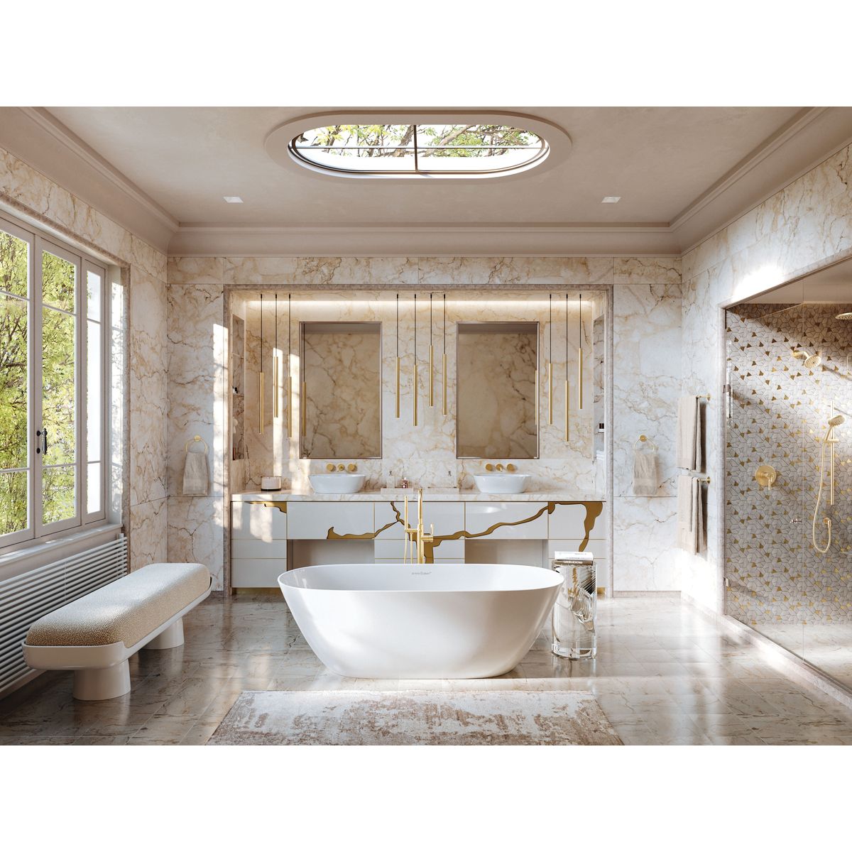 Victoria + Albert Lussari 1700 Bath, Matte White