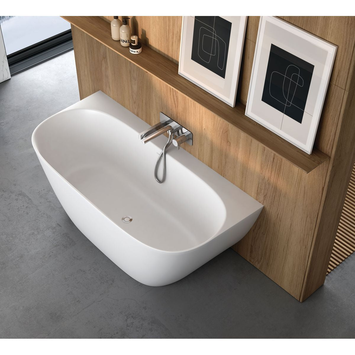 Victoria + Albert Lussari 1600 Back to Wall Bath, Gloss White