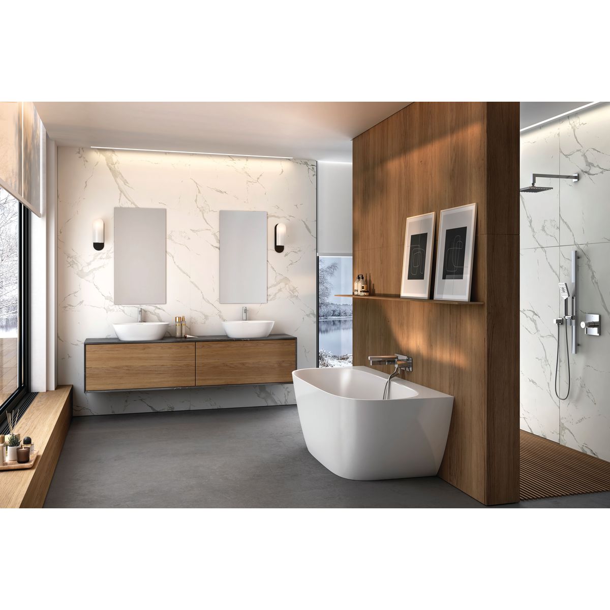 Victoria + Albert Lussari 1600 Back to Wall Bath, Gloss White