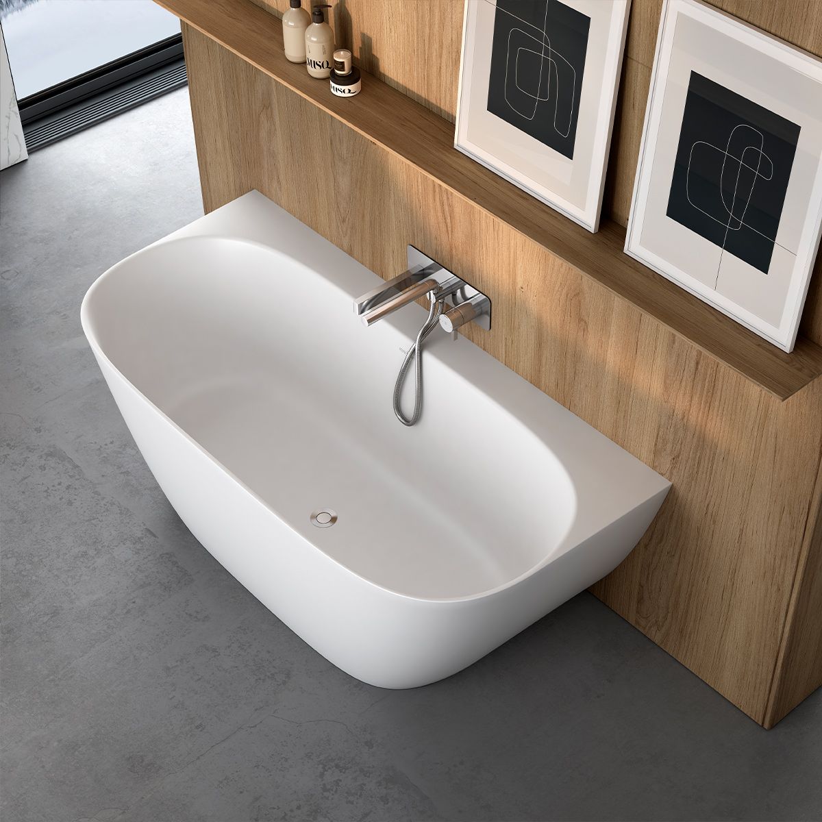 Victoria + Albert Lussari 1600 Back to Wall Bath, Matte White