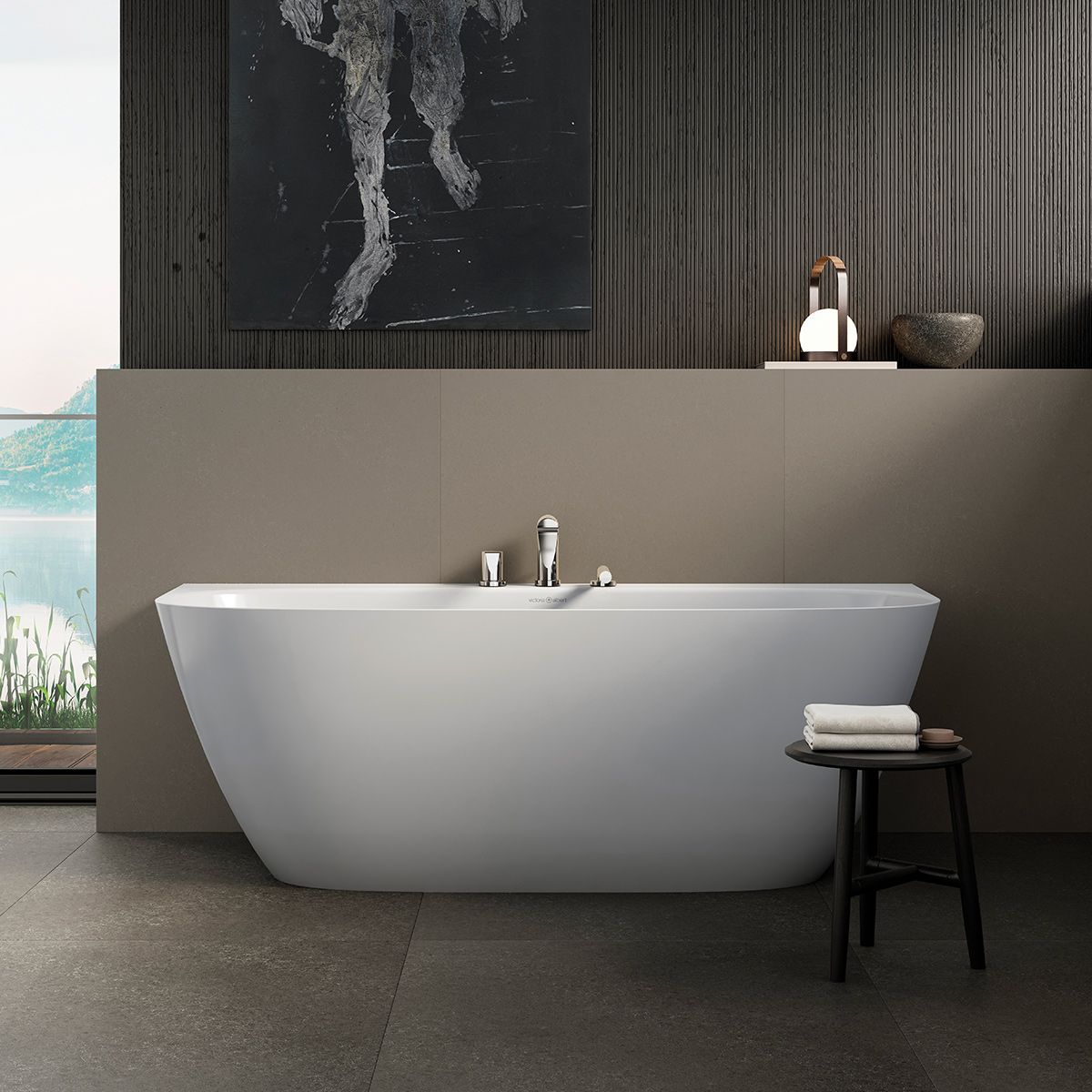 Victoria + Albert Lussari 1700 Back to Wall Bath, Gloss White