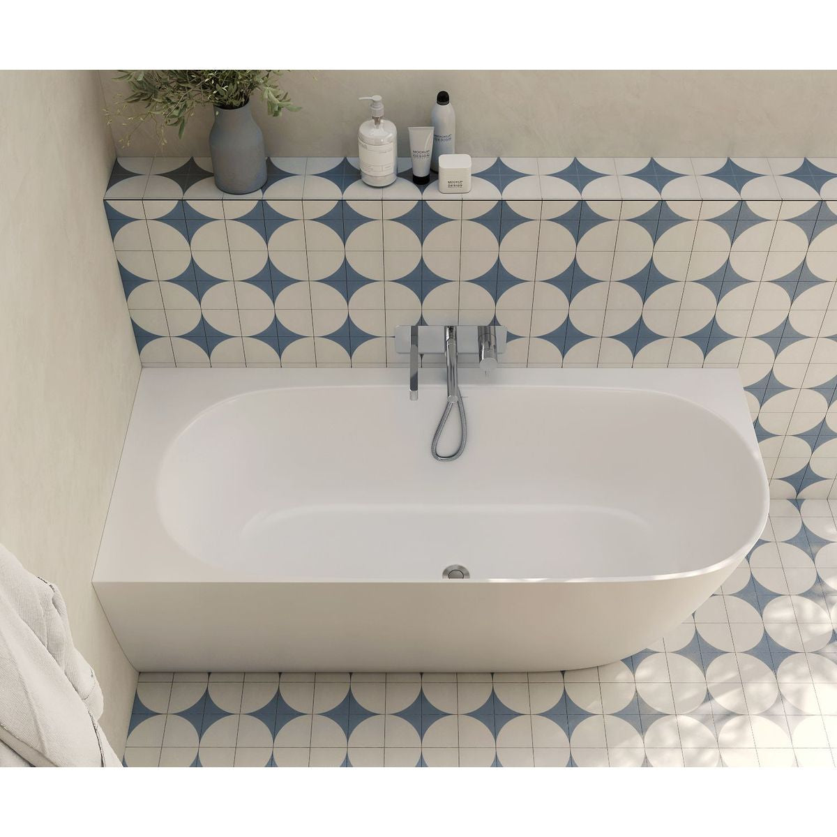 Victoria + Albert Lussari 1700 Corner Left Hand Bath, Gloss White