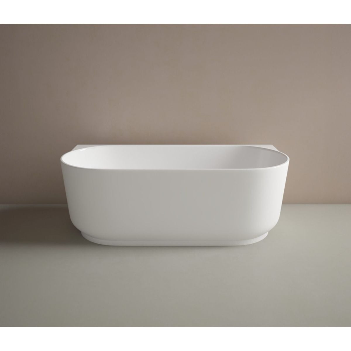 Studio Bagno Lust Wall Faced Freestanding Bath - Matte White