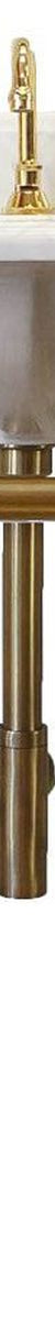 Mayer Brushed Brass Basin Stand With 75X55 Marble Top - 1 Taphole