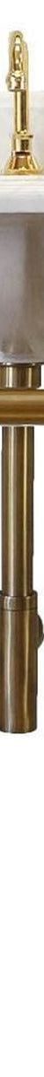 Mayer Brushed Brass Basin Stand With 75X55 Marble Top - 3 Taphole