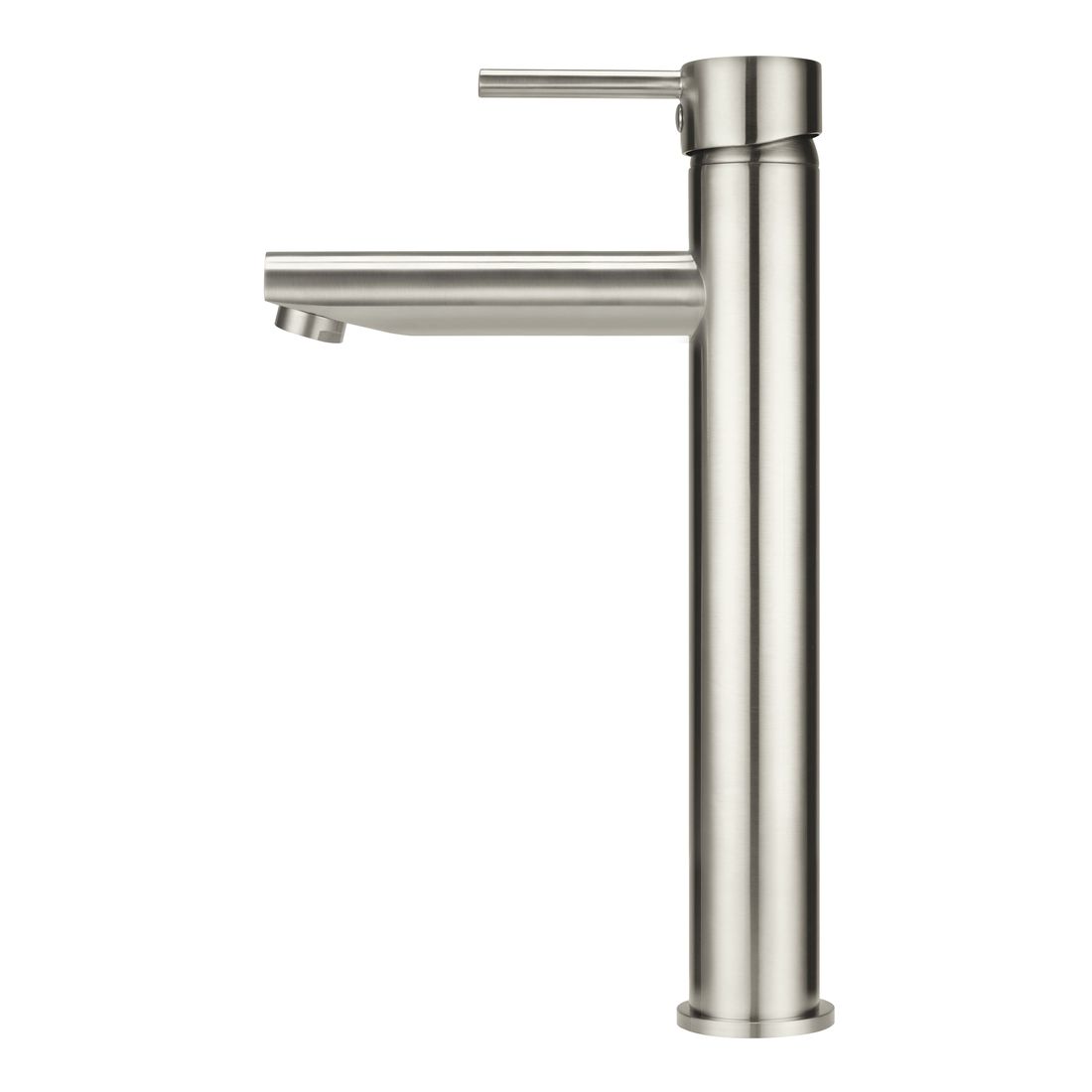Round Tall Basin Mixer MB04-R2-PVDBN Brushed Nickel