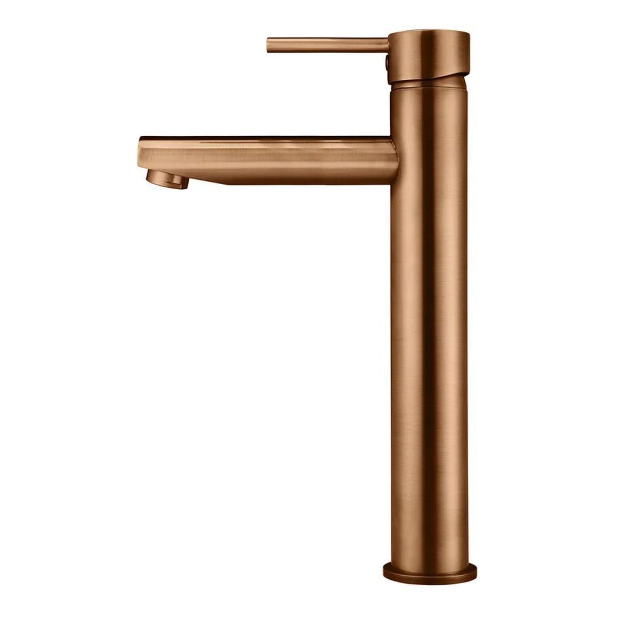 Round Tall Basin Mixer, Lustre Bronze