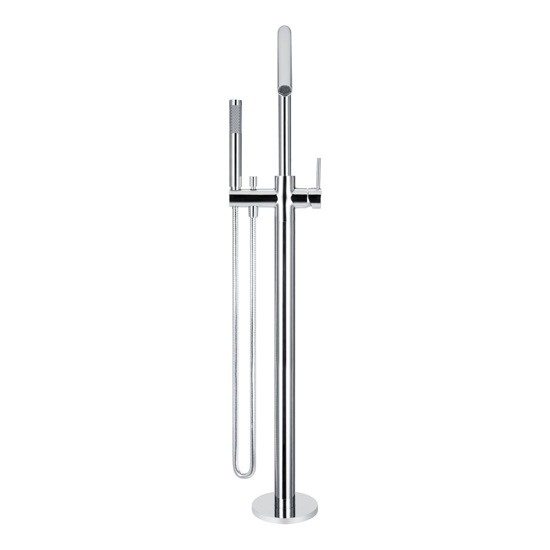 Round Freestanding Bath Spout and Hand Shower MB09-C Chrome