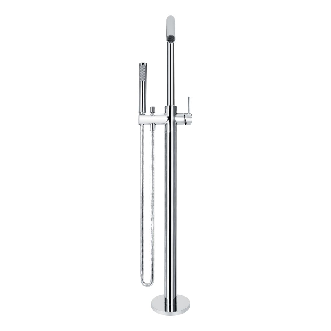Round Freestanding Bath Spout and Hand Shower MB09-C Chrome