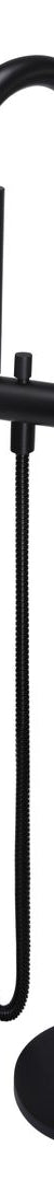 Round Freestanding Bath Spout and Hand Shower MB09 Matte Black