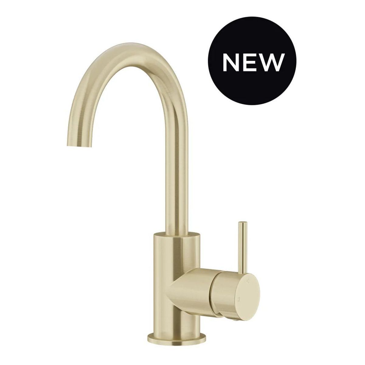 Round Gooseneck Basin Mixer, Tiger Bronze