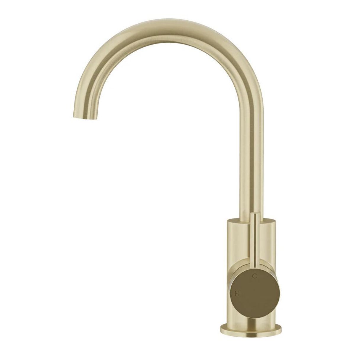 Round Gooseneck Basin Mixer, Tiger Bronze
