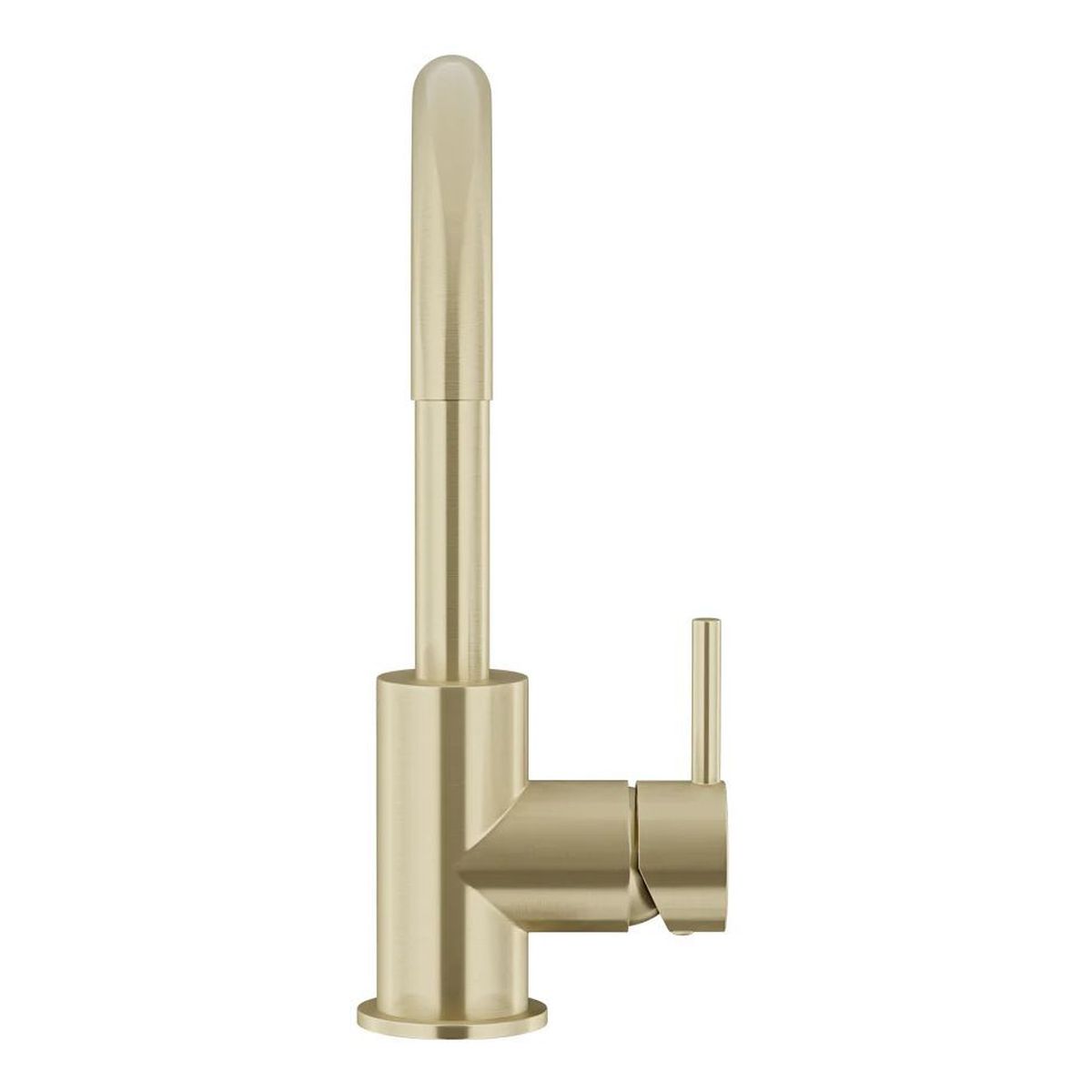 Round Gooseneck Basin Mixer, Tiger Bronze