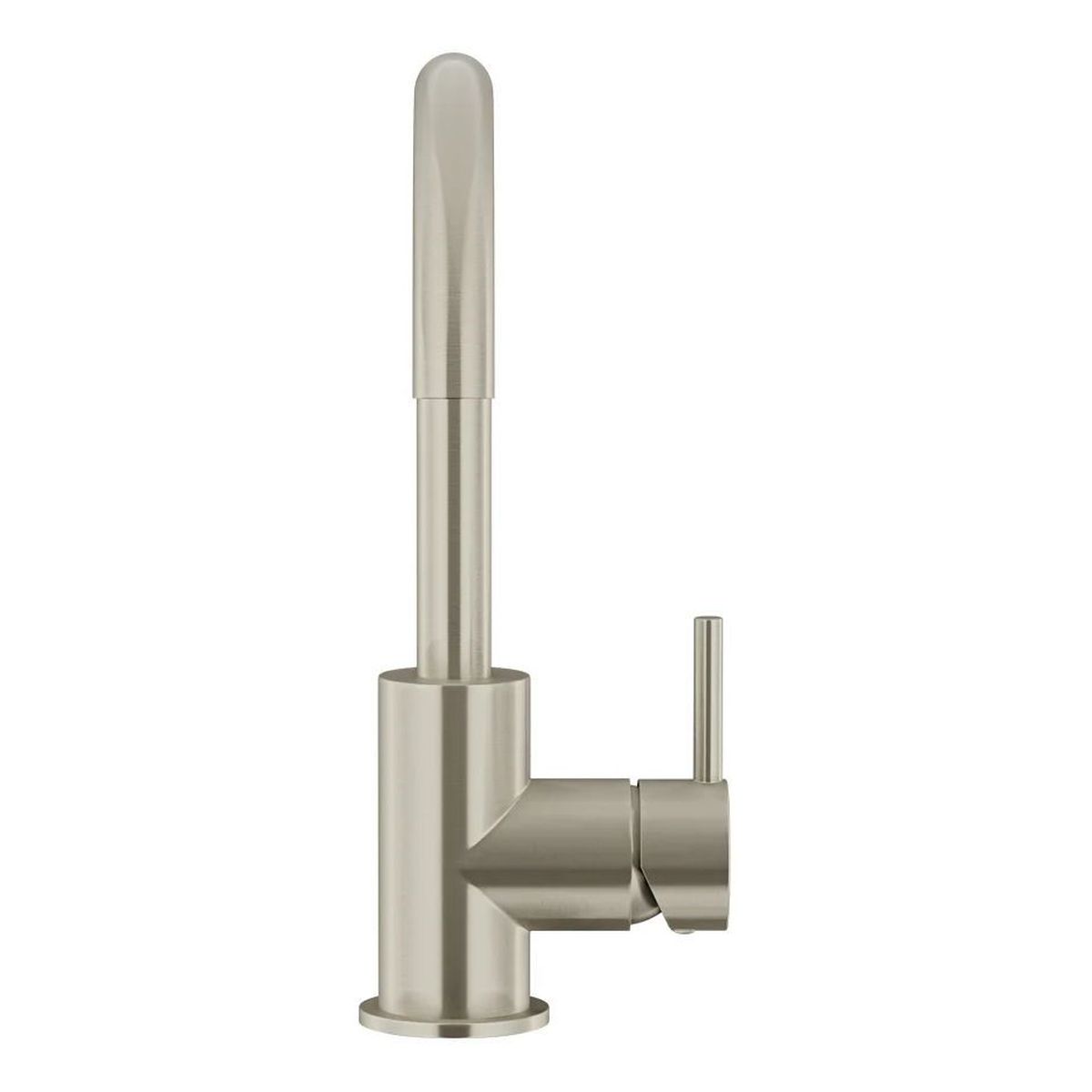 Round Gooseneck Basin Mixer, Brushed Nickel